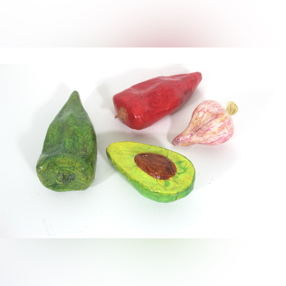 Set of Paper Mache Vegetables